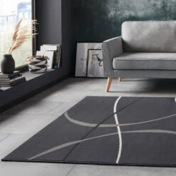 Kurzflor Teppich Swing Dunkelgrau -Heimtextilien Verkauf teppich boss kurzflor teppich swing dunkelgrau 2