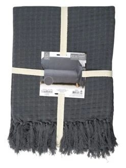 Plaid In Anthrazit - (L)250 X (B)170 Cm -Heimtextilien Verkauf the home deco factory plaid in anthrazit l 250 x b 170 cm 6