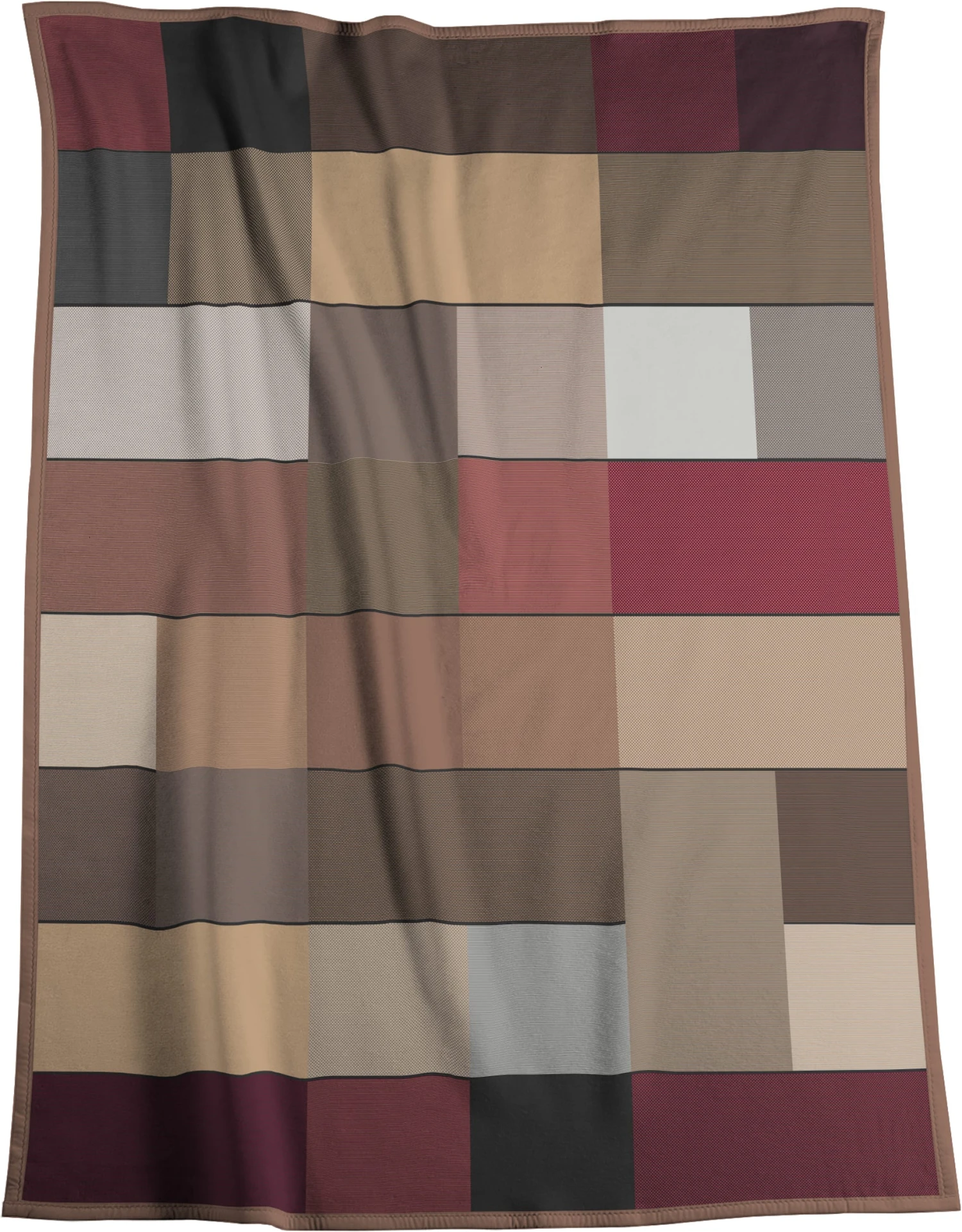 Cotton Home Wohndecke Blocking In Braun 4 Cotton Home Wohndecke Blocking In Braun – Bild 2