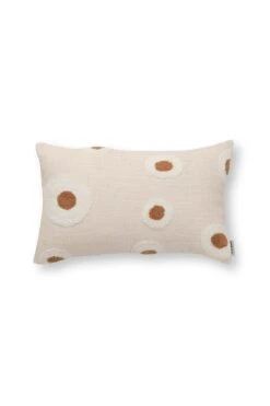 VTwonen Kissen "Rectangular Embroided" In Weiß / Beige