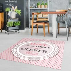 Vinyl-Teppich - No.KA17 I Love Pretty Things In Rosa -Heimtextilien Verkauf wallart vinyl teppich no ka17 i love pretty things in rosa 3