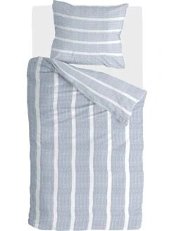 Renforcé-Bettwäsche-Set "Stripe Along" In Blau