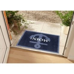 Kurzflor Fußmatte Moin! Dunkelblau 50x70 Cm -Heimtextilien Verkauf zala living kurzflor fussmatte moin dunkelblau 50x70 cm 4